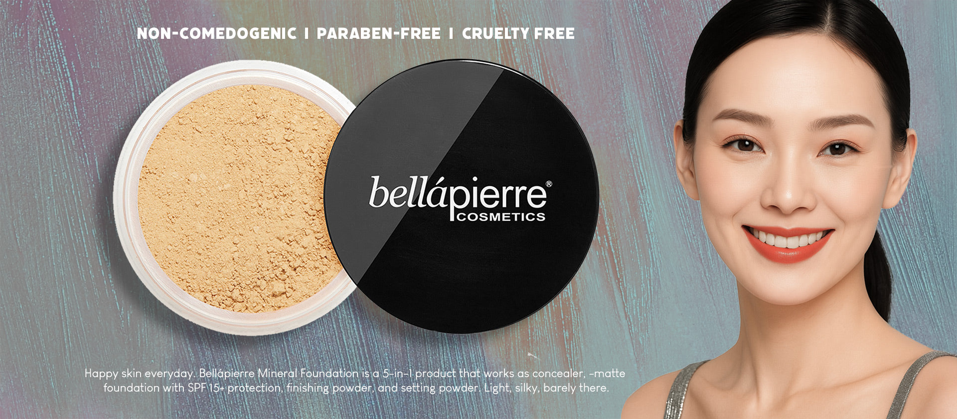 Bellapierre waterproof foundation made for Singapore weather. Non chemical mineral foundation with sun-block, concealer, setting powder, inishing powder, Bugis, AMKHub, hypoallergenic, beauty and skincare