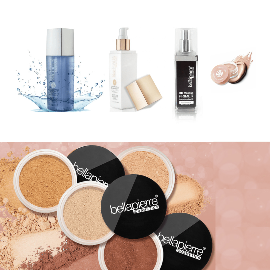 Mineral Foundation + Cleansing Milk + Toner + HD Primer + FREE Base Bundle