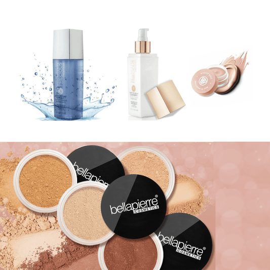 Mineral Foundation + Cleansing Milk + Toner + FREE Makeup Base: Bundle