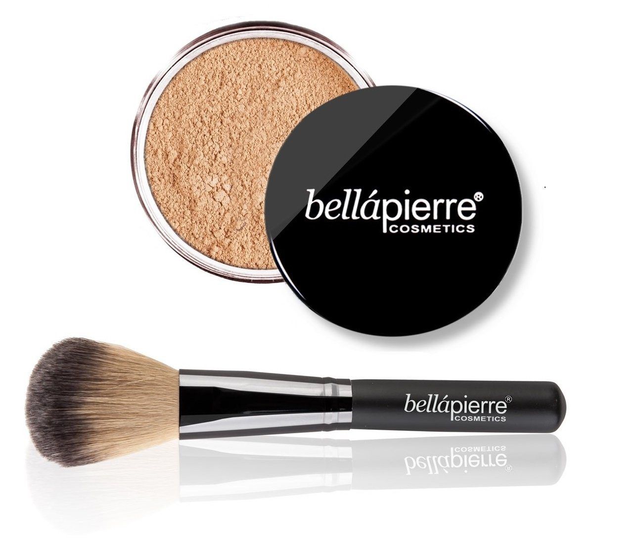 Mineral Foundation set Face Mineral Makeup SG Mineral Foundation Latte AND Foundation Brush